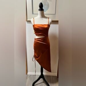 asymmetrical dress forever 21 Plus Size Satin Asymmetrical Fringe Dress